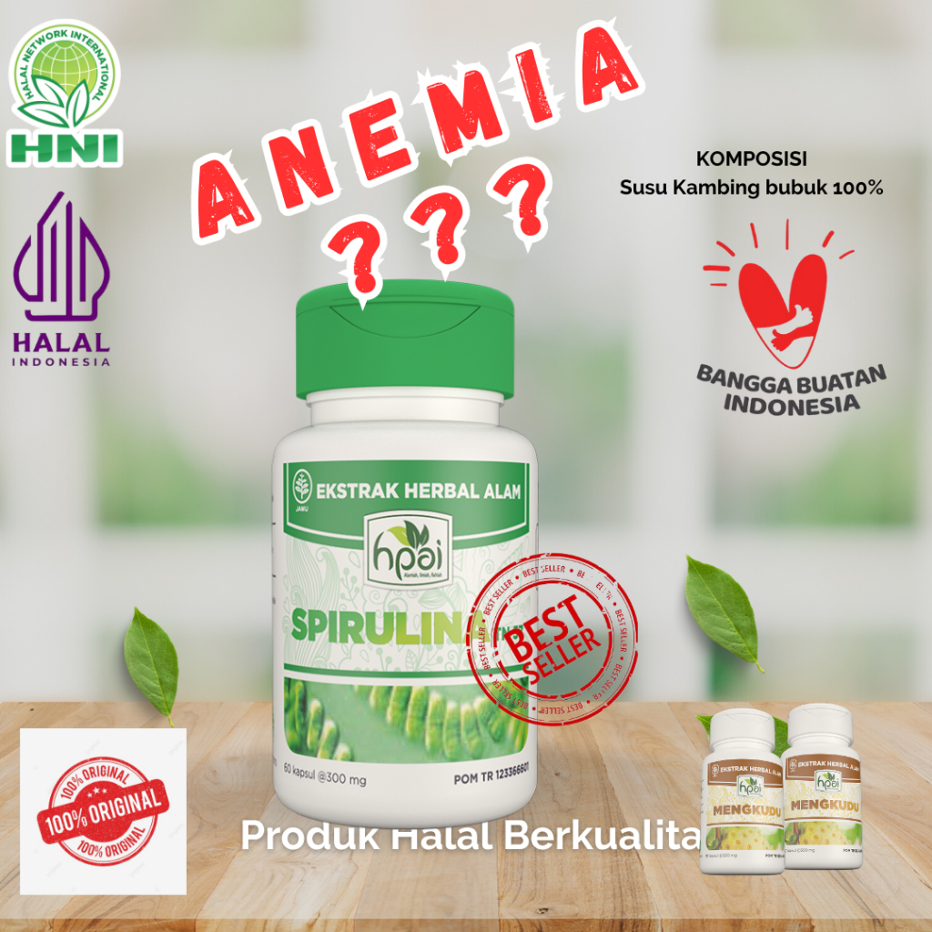 Jual SPIRULINA HNI HPAI Digunakan untuk membantu memelihara daya tahan tubuh dan mengatasi