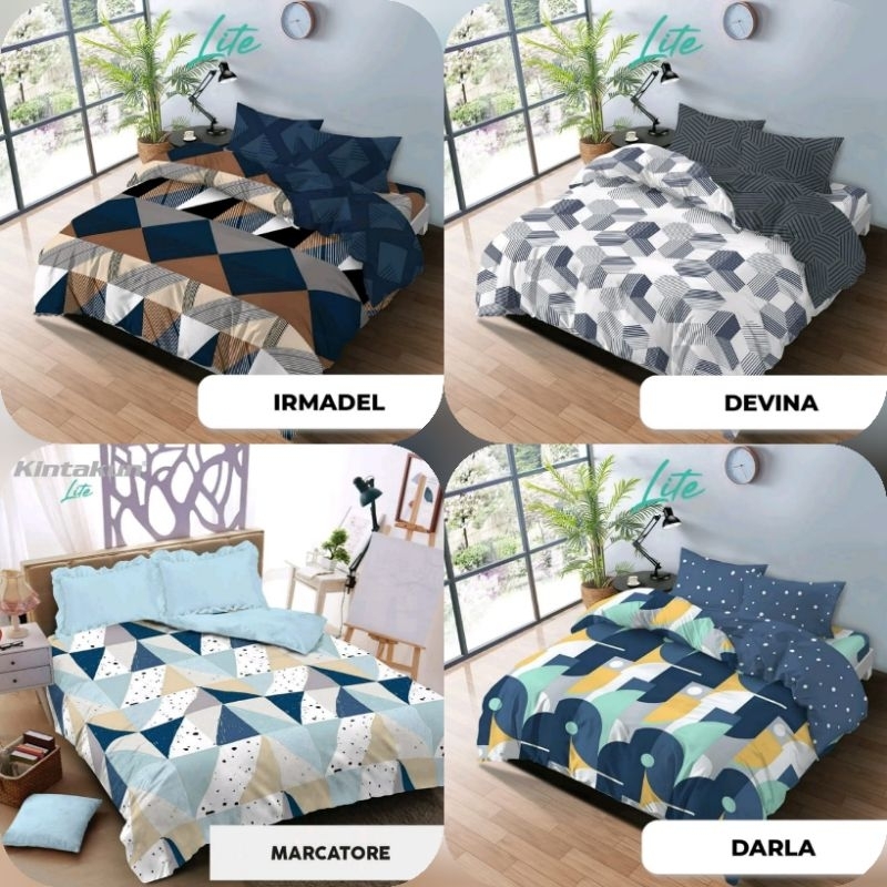 Jual Bedcover Set Kintakun Lite Uk 160x200 / Bed Cover Sprei Flat King