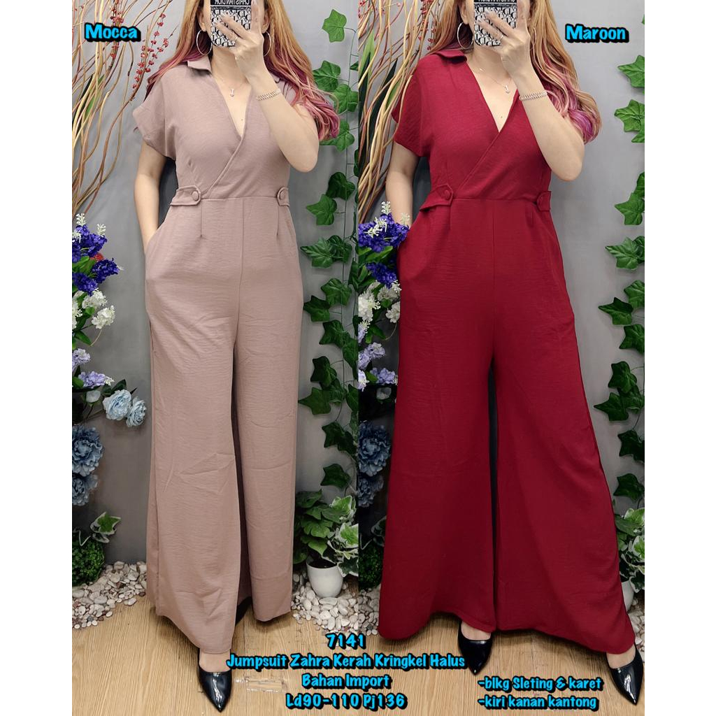 Jual JLC Jumpsuit Zahra Kringkle KD 714 Shopee Indonesia