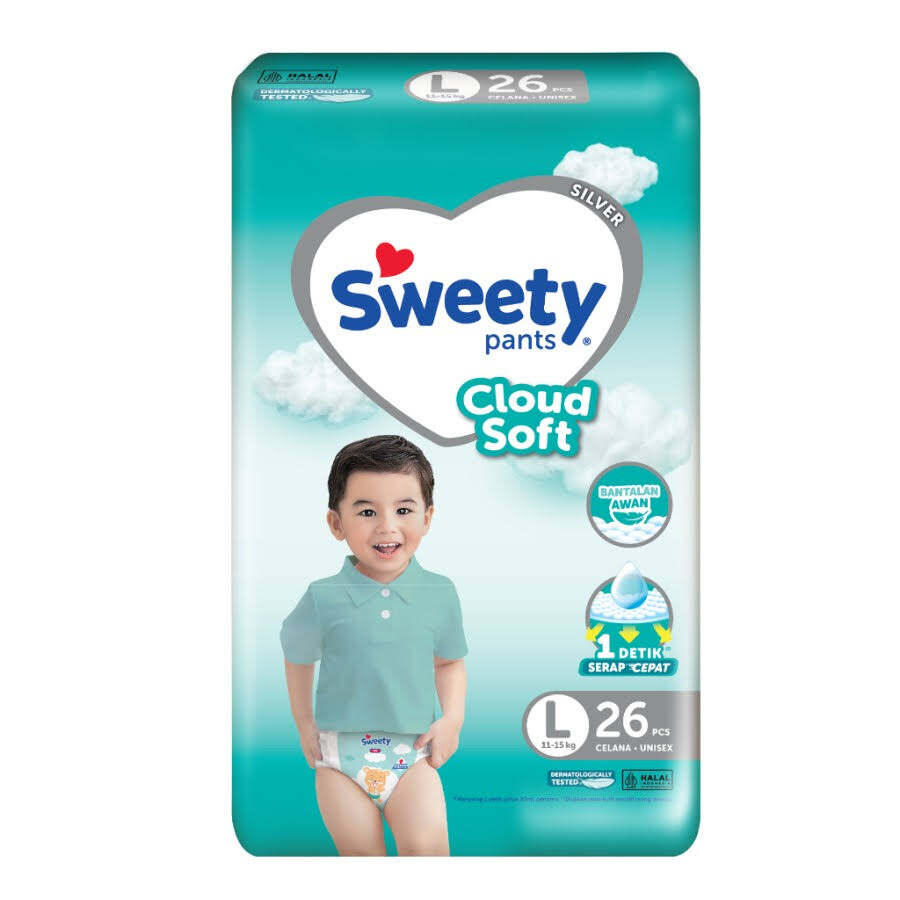 Jual SWEETY SILVER PANTS ( NBS40, S32, S66, M28, M46, M60, L26, L28