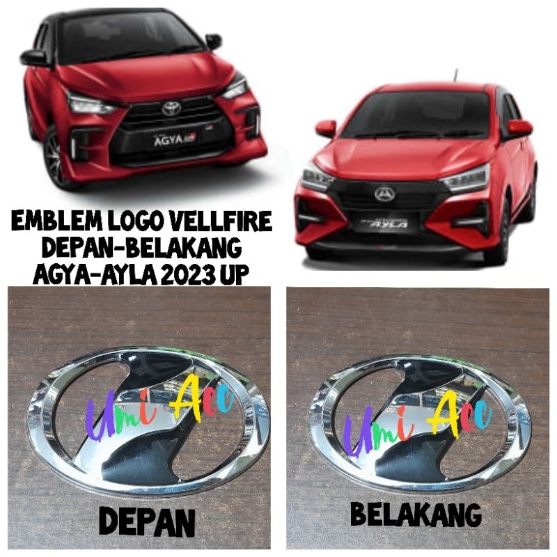 Jual Emblem Logo Vitz Depan Belakang Agya Ayla 2023 2024 Up Logo ...