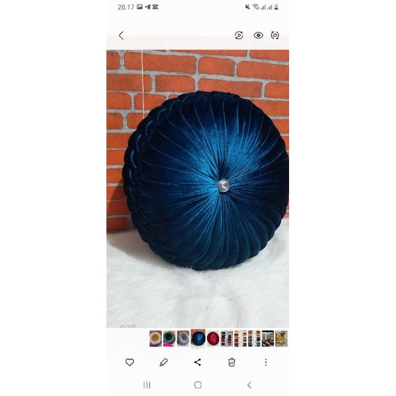 Jual Bantal sofa Smock bludru B3 Kancing Permata | Shopee Indonesia