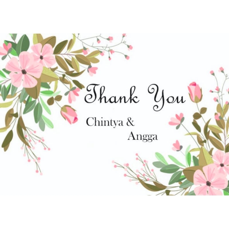 Jual Kartu Ucapan5x4cm/Thanks card/kartu ucapan bunga mawar | Shopee ...