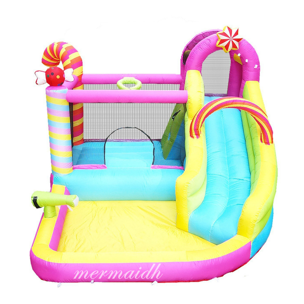 Jual Rumah Balon Mainan Anak Permen Candy Spiral Bouncer House
