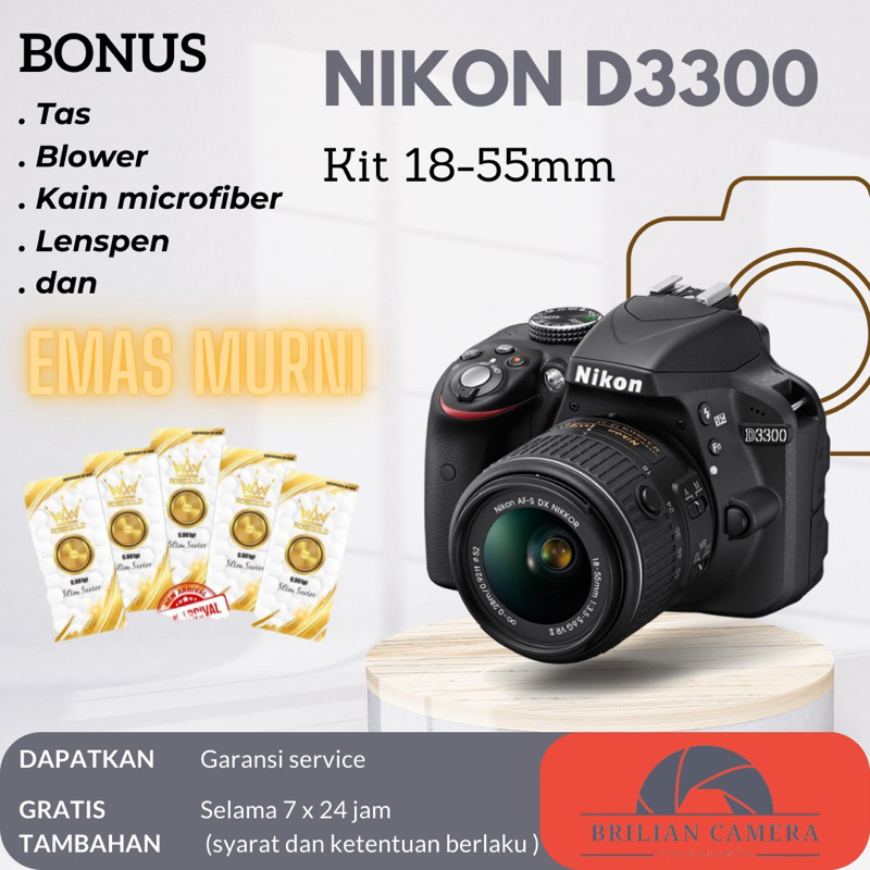 Jual Nikon d3300 kit 18-55mm | Shopee Indonesia