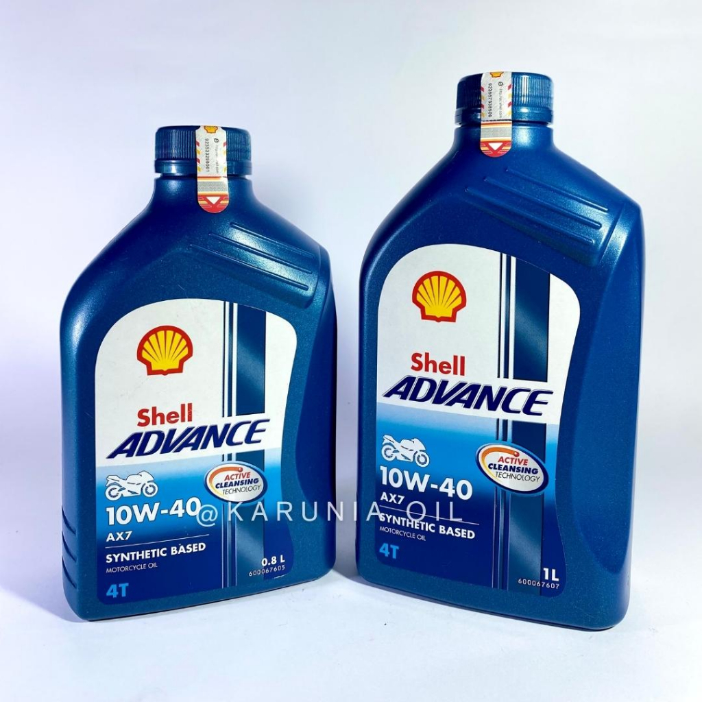 Jual Oli Motor Shell Advance 4T AX7 10W-40 800ml, 1 Liter | Shopee ...