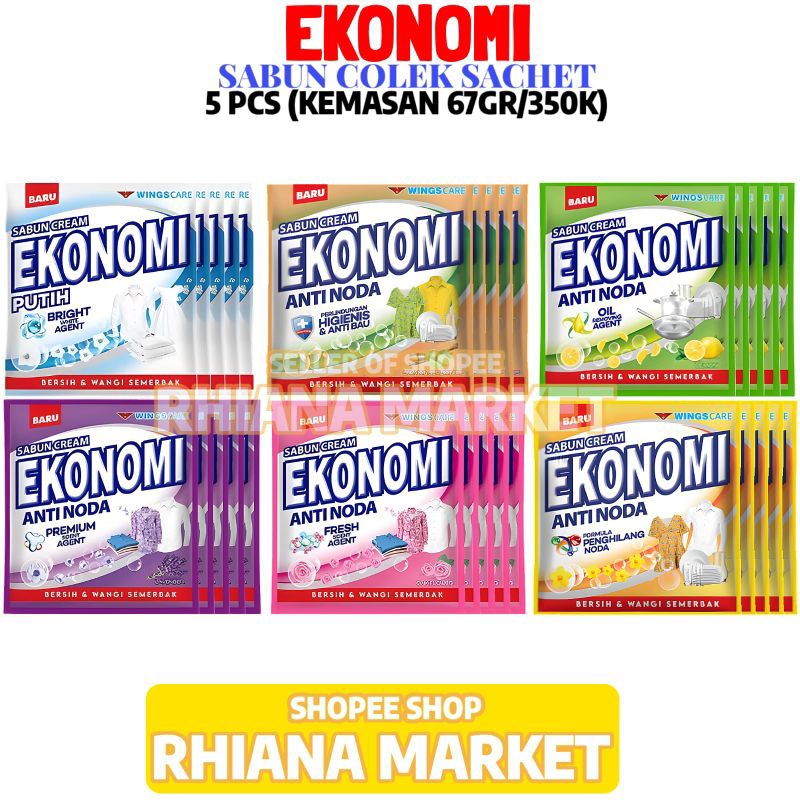 Jual Sabun Colek Ekonomi 350K 1 Renceng Isi 5 Sachet | Shopee Indonesia