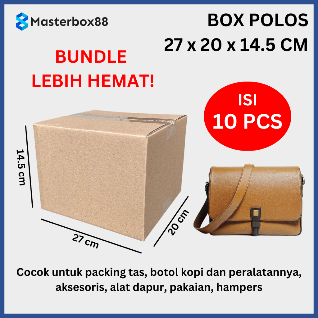 Jual Karduskartonboxduskotak Polos Bundling 27 X 20 X 145 Cm Corrugated Box Packaging 10