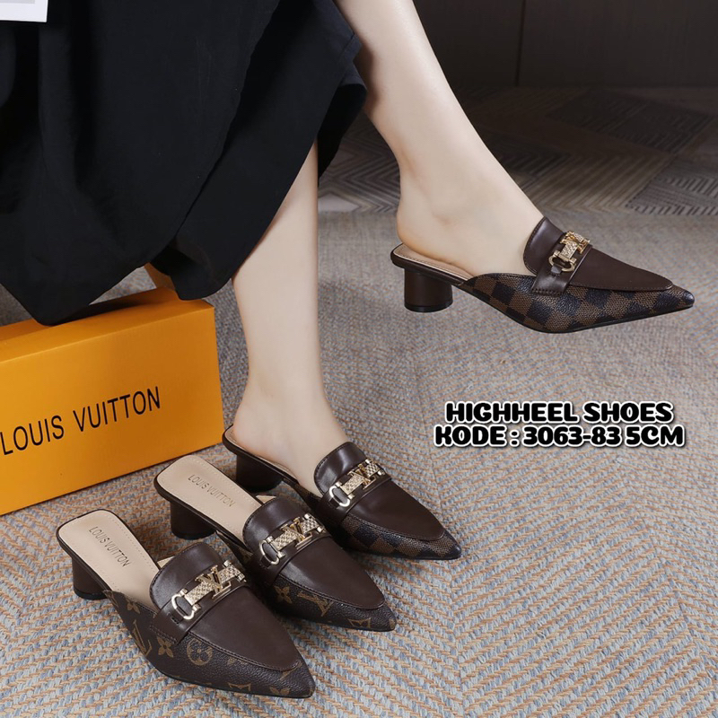 HARGA sepatu lv wanita terbaru,Sepatu Louis Vuitton Heels V193-3 - TAS  WANITA BRANDED IMPORT TERBARU