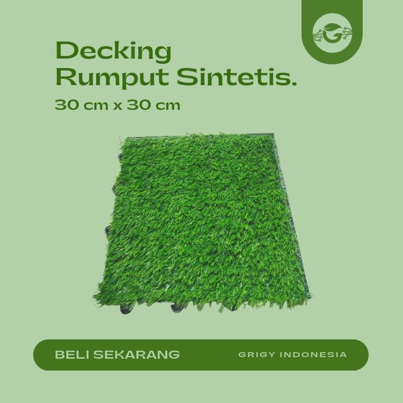 Jual DECKING TILE RUMPUT SINTETIS / ALAS LANTAI RUMPUT SINTETIS UKURAN ...