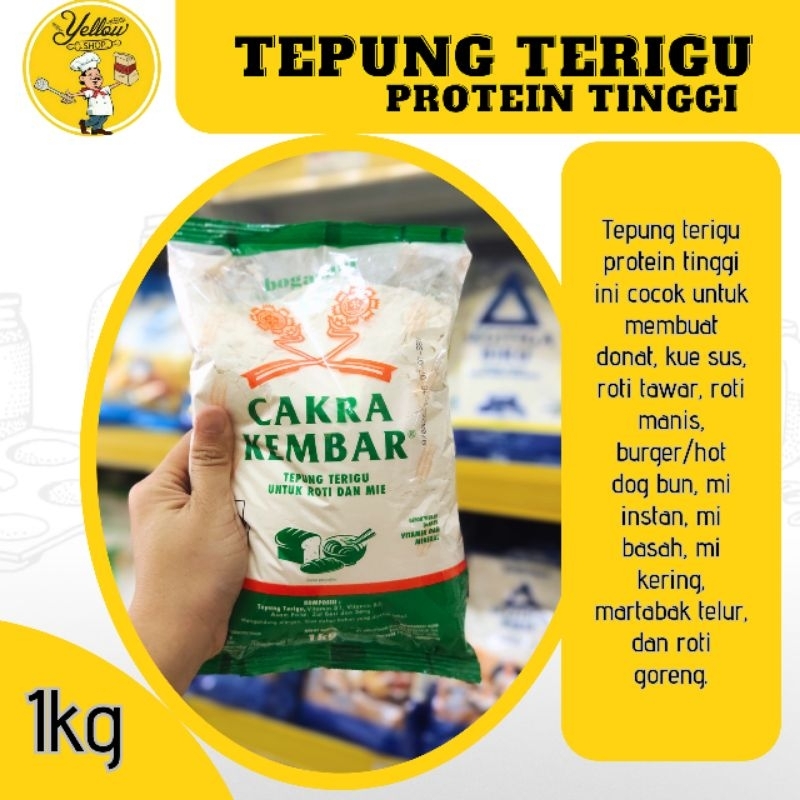 Jual TEPUNG TERIGU PROTEIN TINGGI 1KG | TEPUNG UNTUK ROTI | Shopee