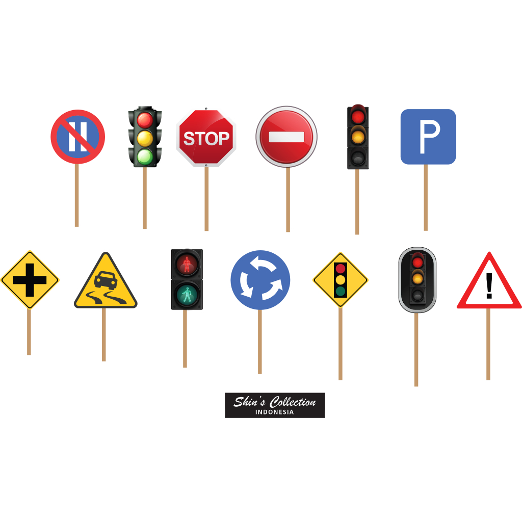 Jual Cake Topper Traffic Sign Rambu Rambu Lalu Lintas Shopee Indonesia