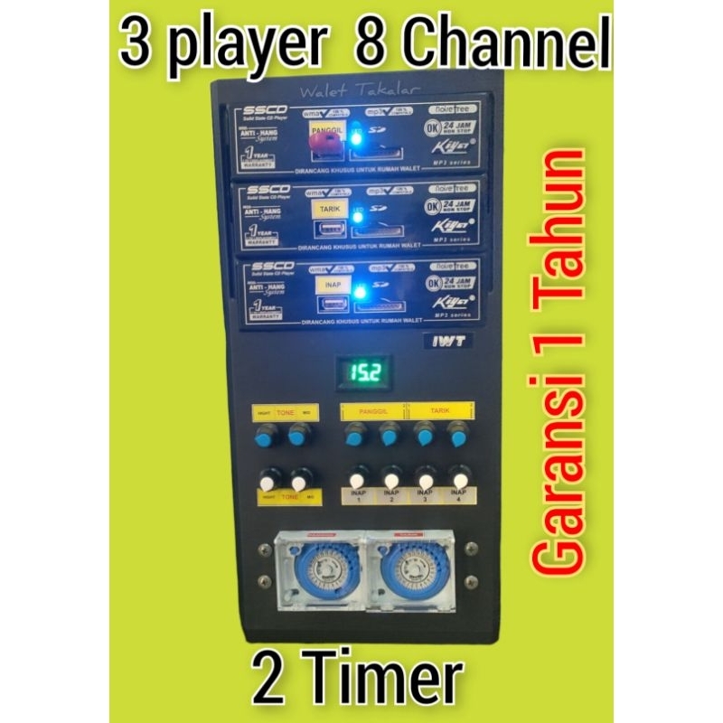 Jual AMPLI WALET 3 PLAYER 8 CHANNEL 2 Timer/AMPLI RAKITAN | Shopee ...