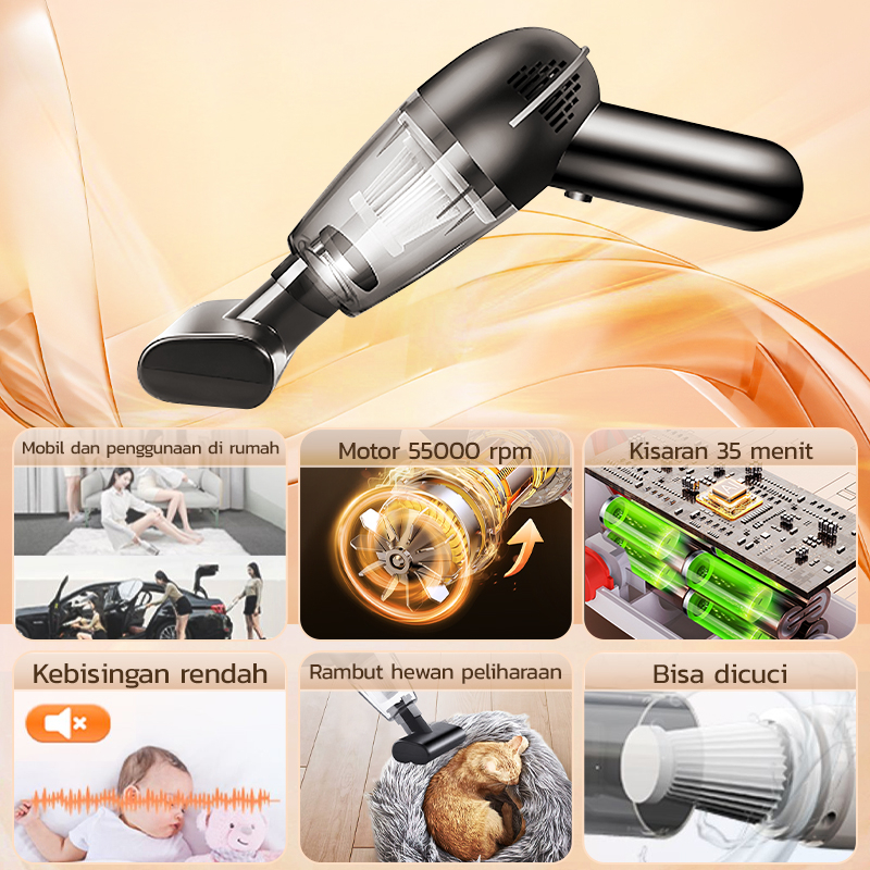 Jual CylRedbat 15000Pa Cordless vacuum cleaner penyedot debu Portable ...