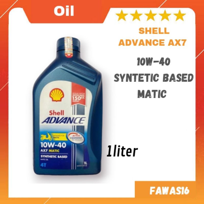 Jual oli Shell advance matic AX7 1 liter original oli motor | Shopee ...