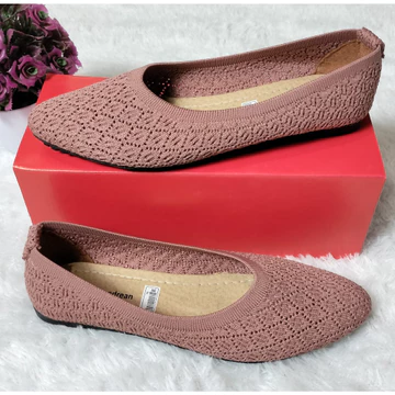 Flatshoes Rajut Wanita Sepatu Ballet Rajut