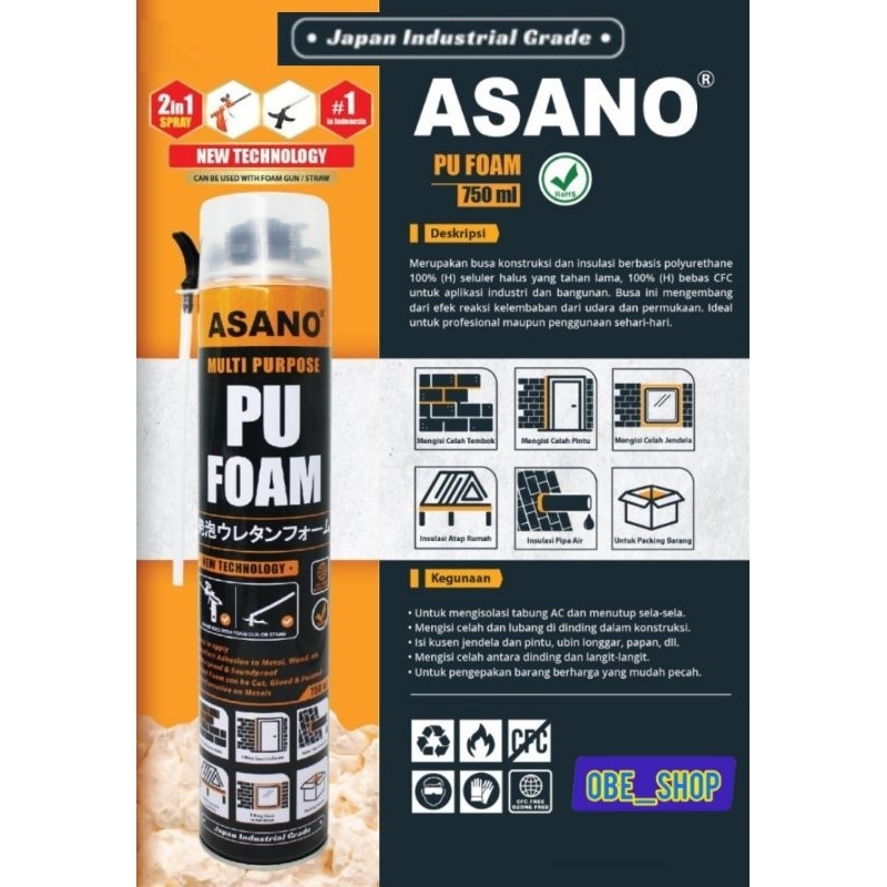 Jual PU Foam Sealant Spray PU Sealant Foam Spray Polyurethane Foam