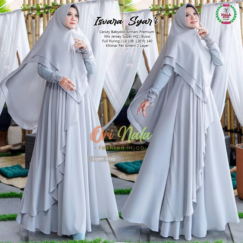 Jual Siap Kirim Readystok Dress Nala Series Gamis Syari Wanita