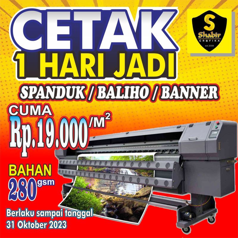 Jual CETAK SPANDUK TERMURAH 1 HARI JADI | Shopee Indonesia