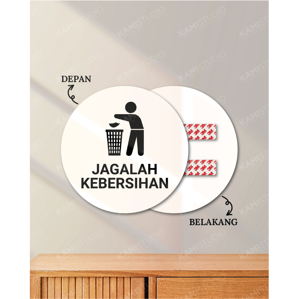 Jual Tulisan Jagalah Kebersihan 20x20 Cm Sign Tempel Jagalah