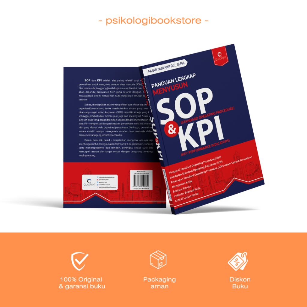 Jual Buku Bisnis - Panduan Lengkap Menyusun SOP & KPI | Shopee Indonesia