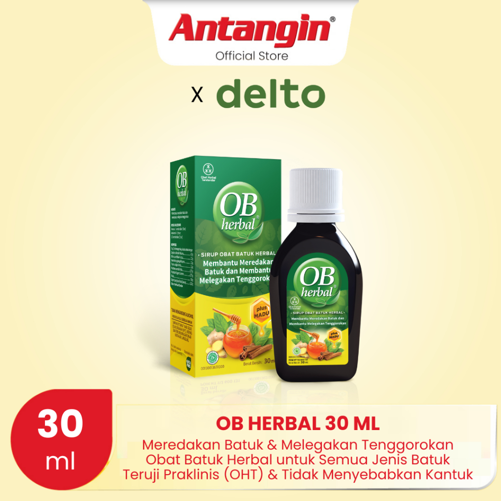 Jual OB Herbal 30ml - Meredakan Batuk Dan Menghangatkan Tenggorokan ...