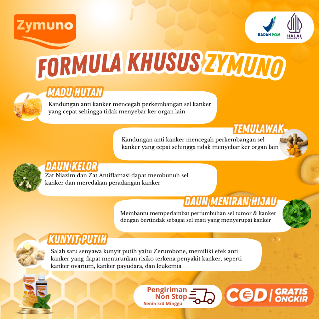 Jual PAKET 2 BOX ZYMUNO MADU HERBAL Imunoterapi Penyembuhan