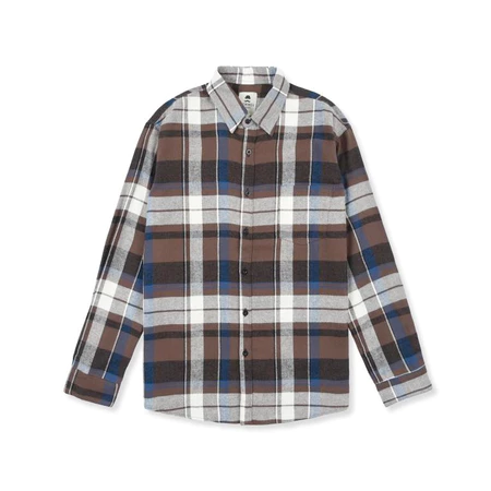 RK002 Hommes Apparel FS117 Medley Brown Flannel Shirt