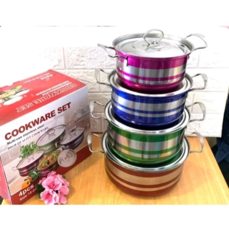 Jual Panci Cookware Set Pelangi Stainless Shopee Indonesia 5193