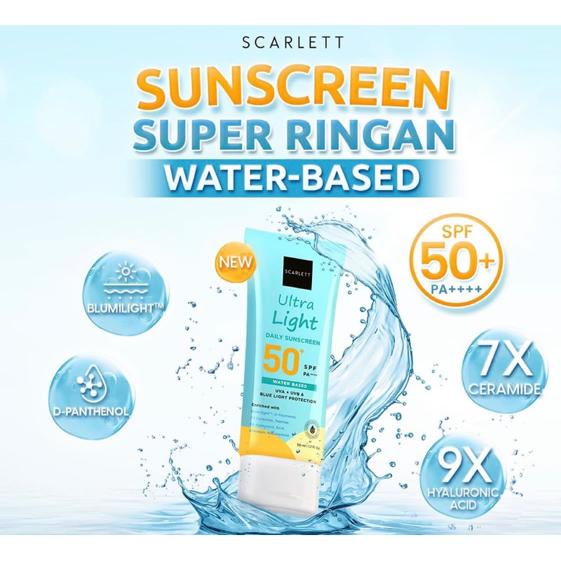 Jual Scarlett Whitening Sunscreen 50ml BESAR | Shopee Indonesia