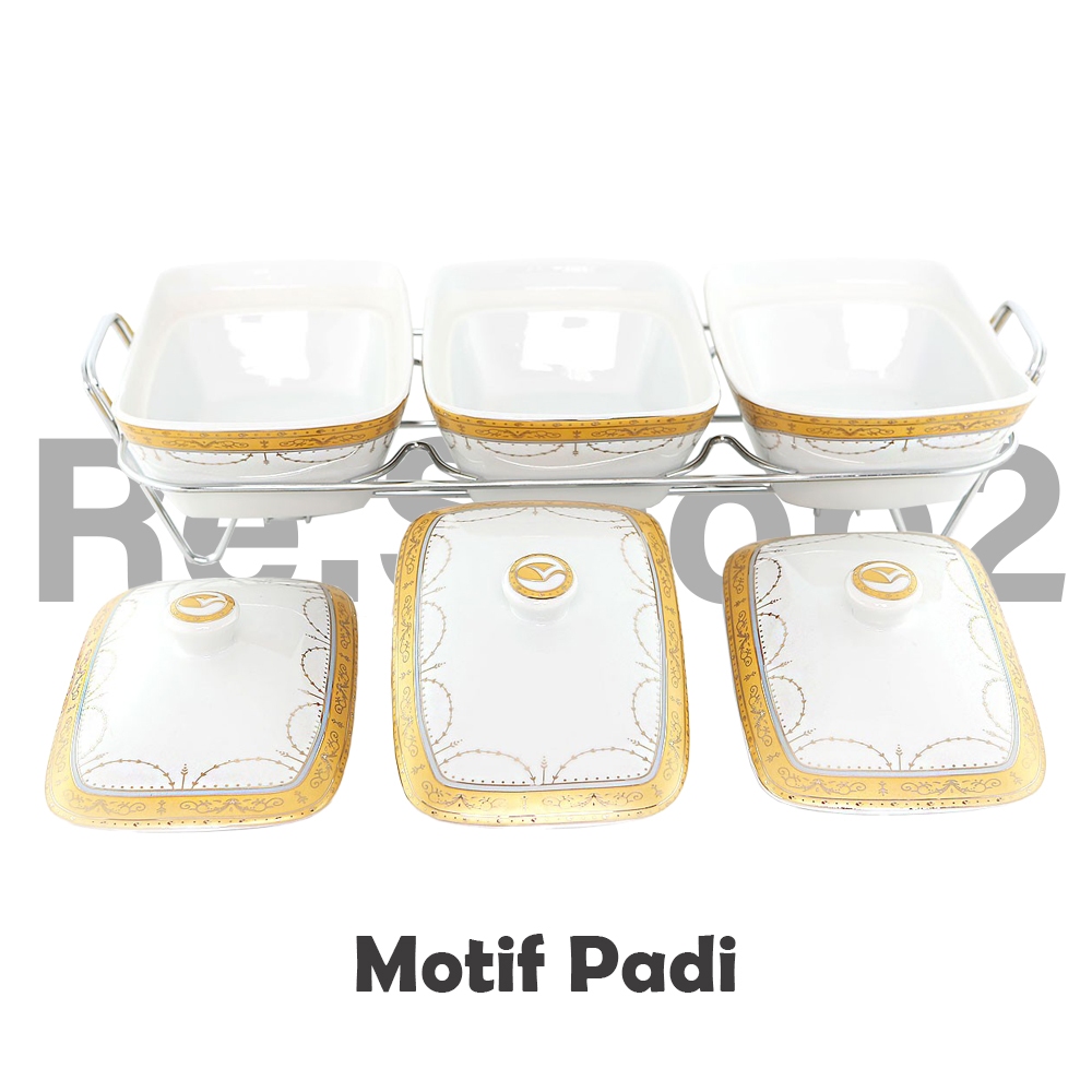 Jual Tempat Wadah Saji Makanan Prasmanan Keramik Set Vicenza | Shopee ...