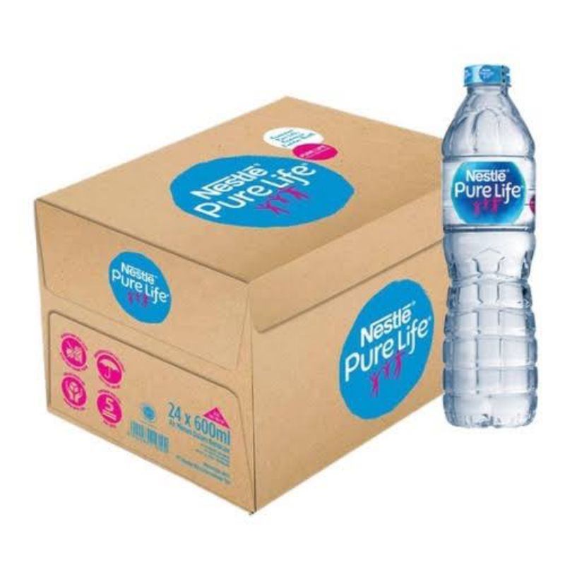 Jual Nestle Pure Life 600ml sekarton isi 24 Botol Shopee Indonesia