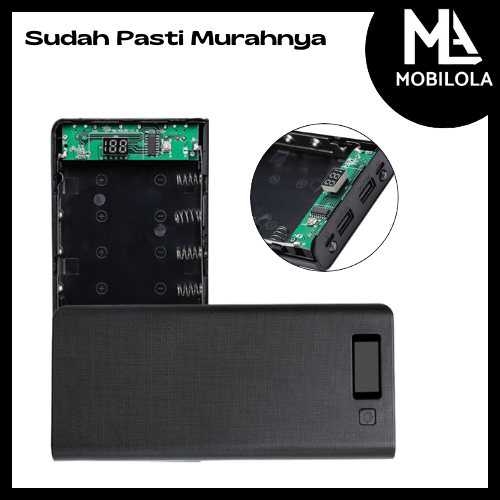 Jual Mobilola Diy Power Bank Case X Port Display A Black Shopee Indonesia