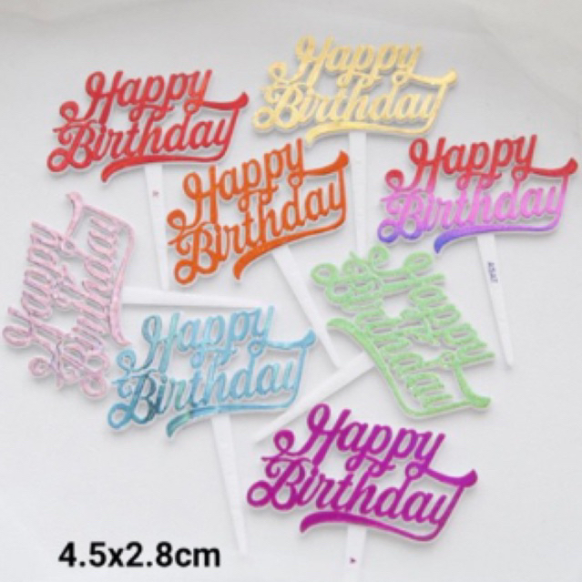 Jual Produk Tambahan Ulang Tahun Lilin Alas Kue Topper Happy Birthday