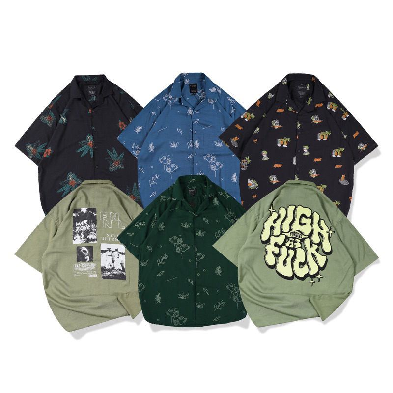 Jual [N00687] Kemeja Distro Motif / Full Print Motif WAR ZONE! TNA ...