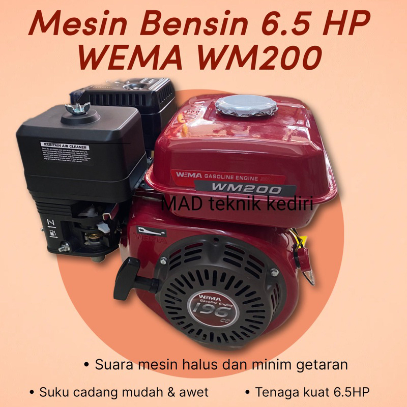 Jual Mesin Penggerak Bensin Engine Weima Gx Wema Wm Hp Korea Shopee Indonesia