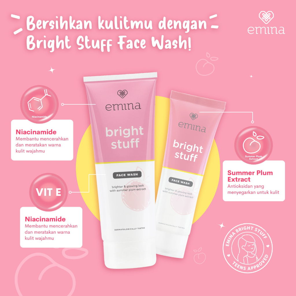 Jual Emina Bright Stuff Face Wash Sabun Muka Pembersih Wajah