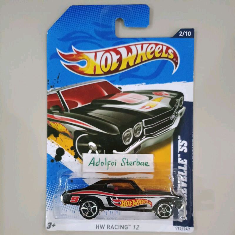 Hot Wheels '70 Chevelle SS HW Screen Time 6/10 – Fast & Furious Edition, Kurzkarte, Modellauto Im Maßstab 1:64