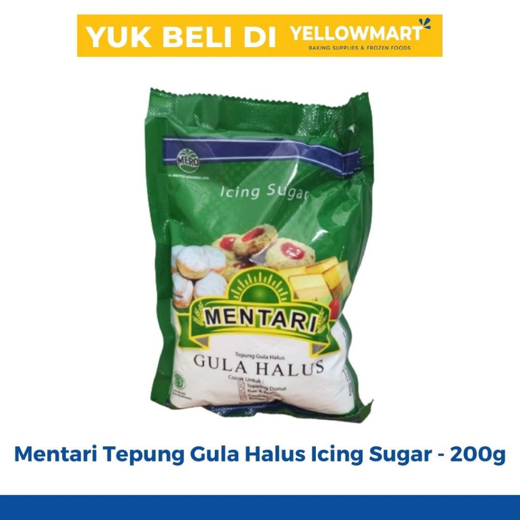 Jual Mentari Tepung Gula Halus Icing Sugar 200g Shopee Indonesia 3390