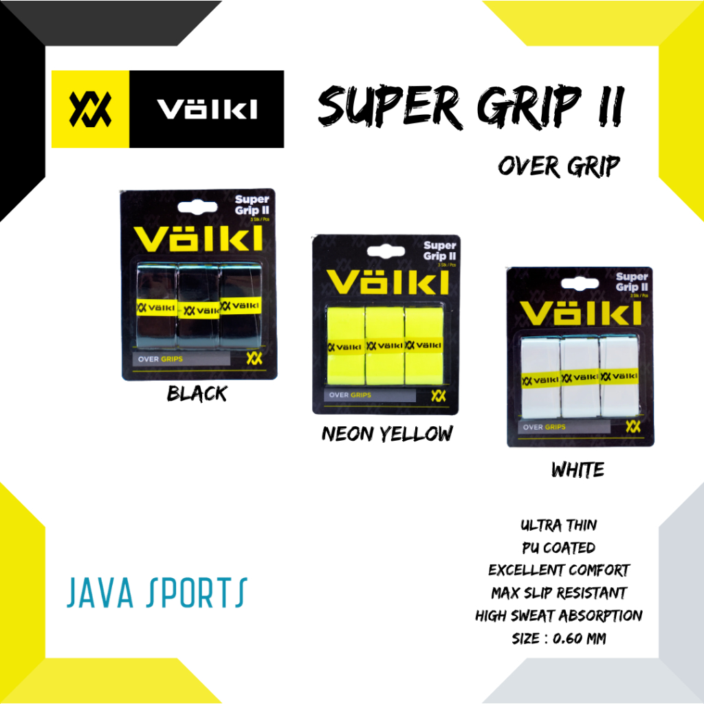 Overgrip Tennis Racket Volkl Super Grip II Overgrip 3 Pack