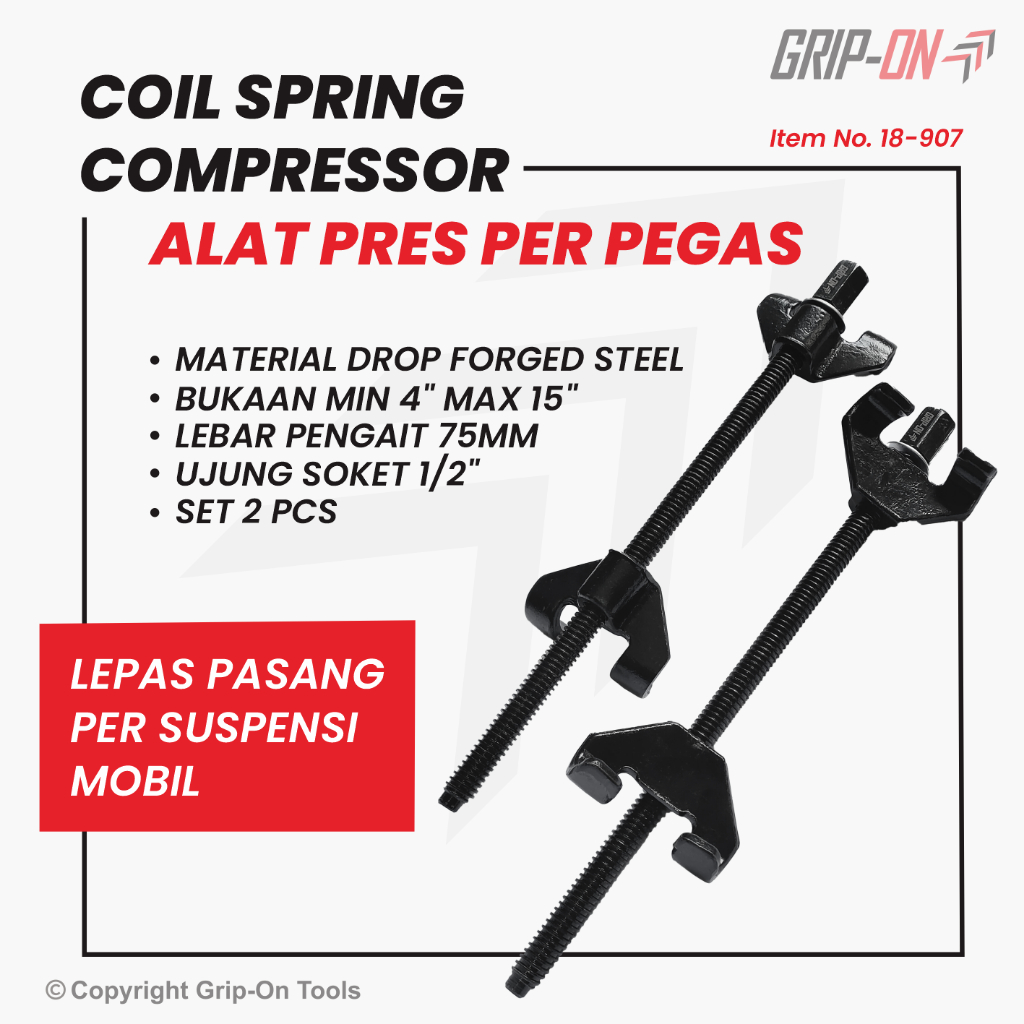 Jual Grip-On Coil Spring Compressor Set Alat Lepas Pasang Pres Per ...