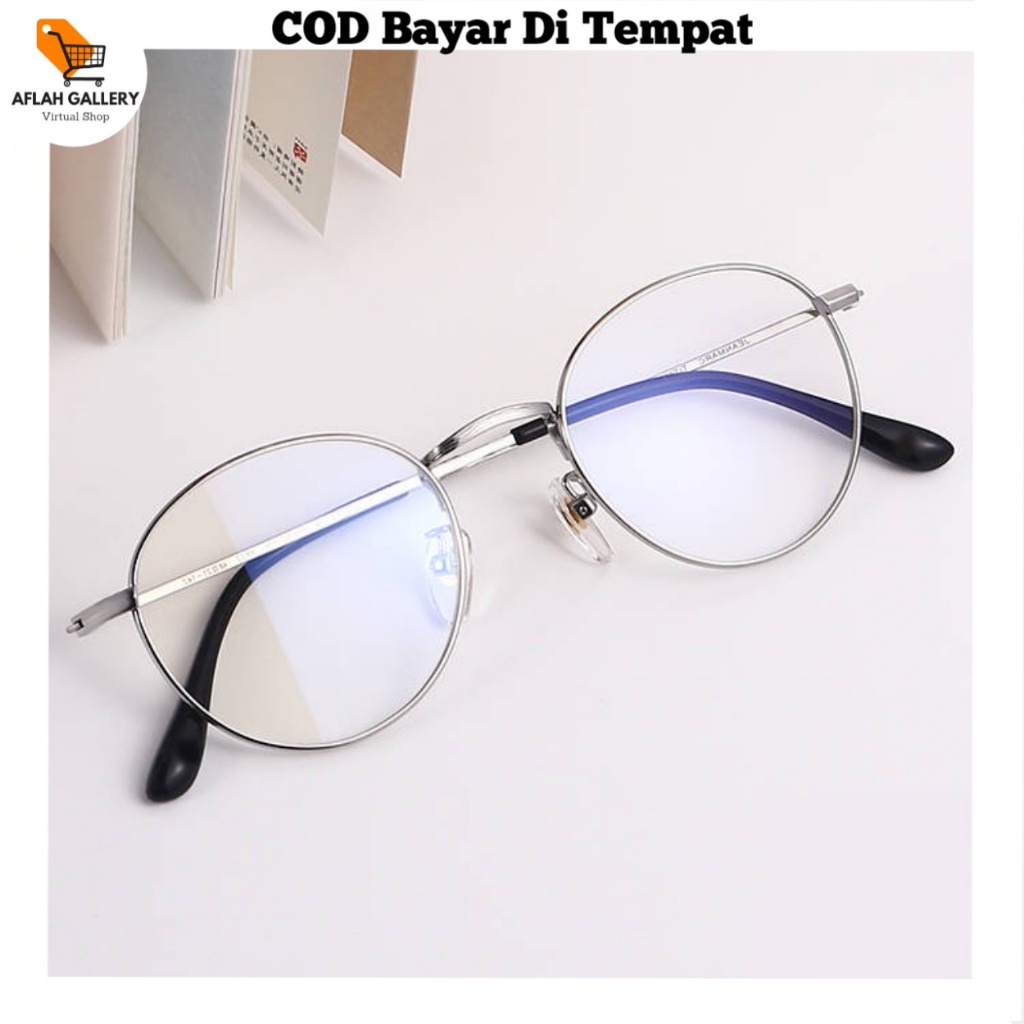 Jual AG Kacamata Oval Wanita Lensa Rangka Transparan Retro Vintage ...