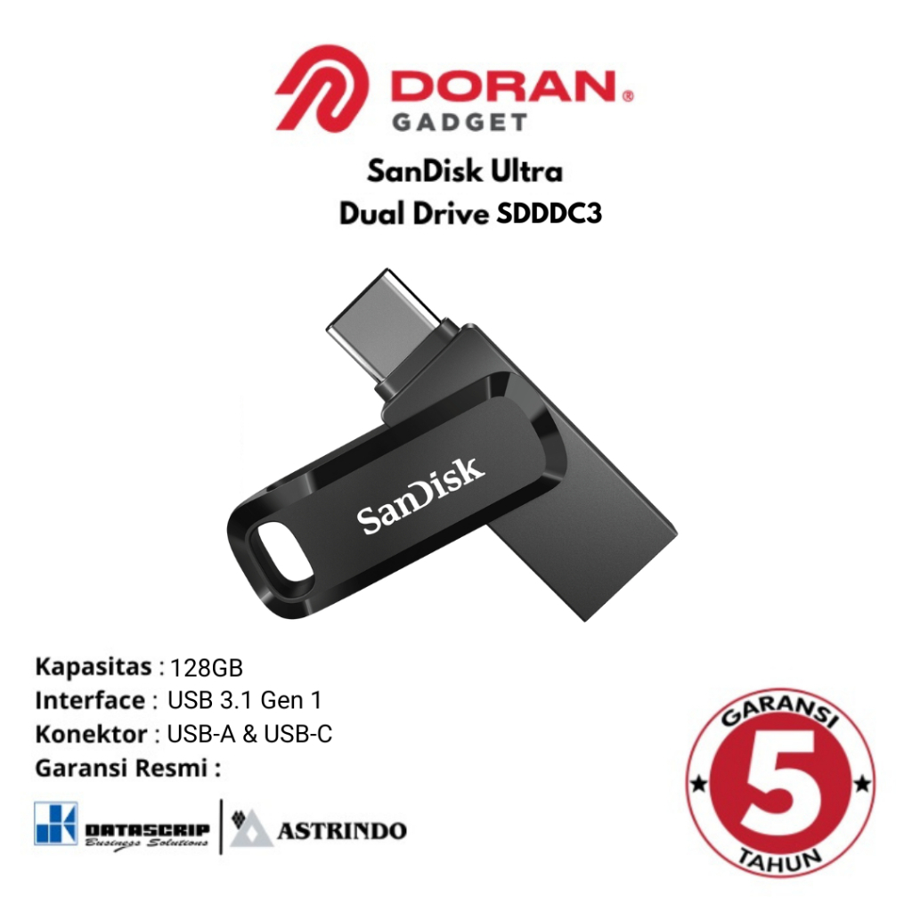 Jual Flashdisk Type C 32GB | 64GB | 128GB | 256GB SanDisk Dual Drive ...