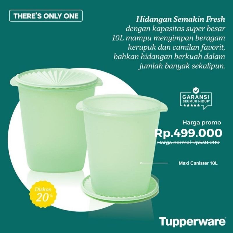 Jual maxi canister 10L tupperware | Shopee Indonesia