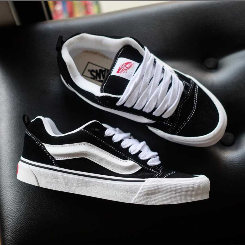 Jual Vans Knu Old Skool Black White Grade Original 100% Sepatu Vans Knu ...