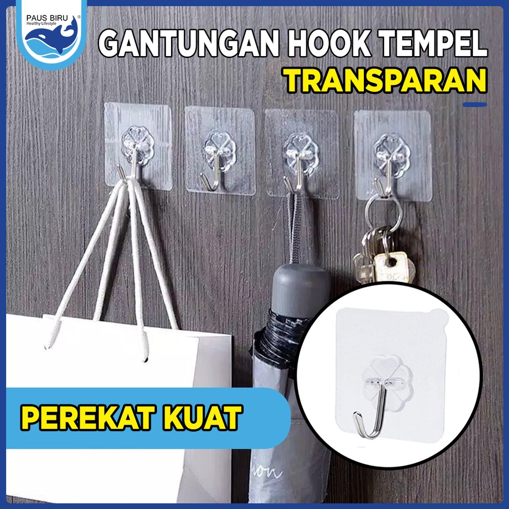 Jual Paus Biru - Hook Transparan | Gantungan Tempel Dinding | Gantungan ...