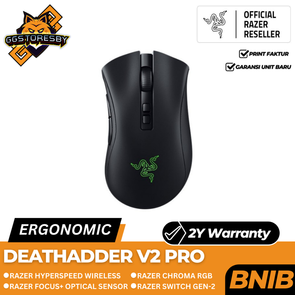 Jual Razer DeathAdder V2 X HyperSpeed Wireless Ergonomic Gaming Mouse -  Jakarta Utara - Unique Gading