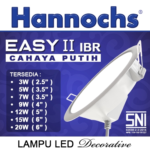 Jual Lampu Downlight Hannochs Easy W W Putih Kuning Bulat Panel Led Hannochs Downlight Led