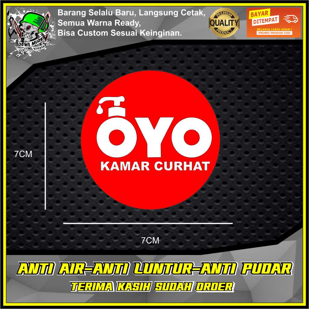 Jual Cutting Sticker TUMPUK OYO KAMAR CURHAT | Shopee Indonesia