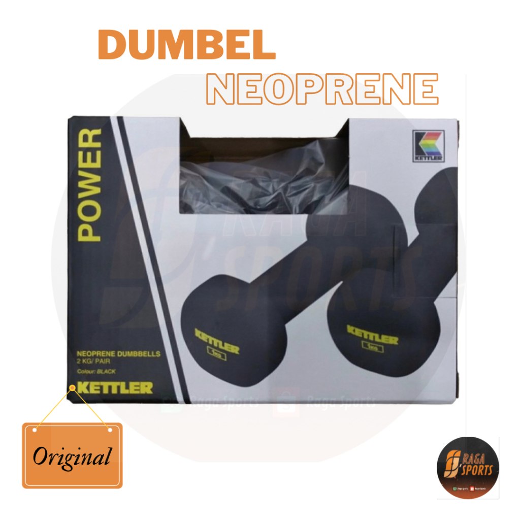 Jual KETTLER Neoprene Dumbell Dumbel Barbel Besi 1 Kg (2kg-pair ...